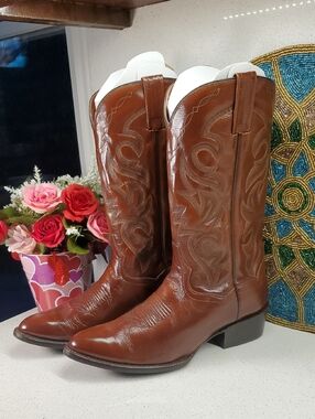DAN POST Men's Tan MIGNON CORONA Western Cowboy Boots (sz 9)